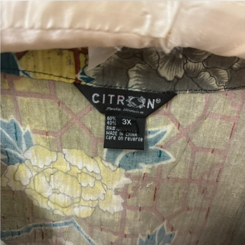 Floral Citron Button Down Layer - image 4